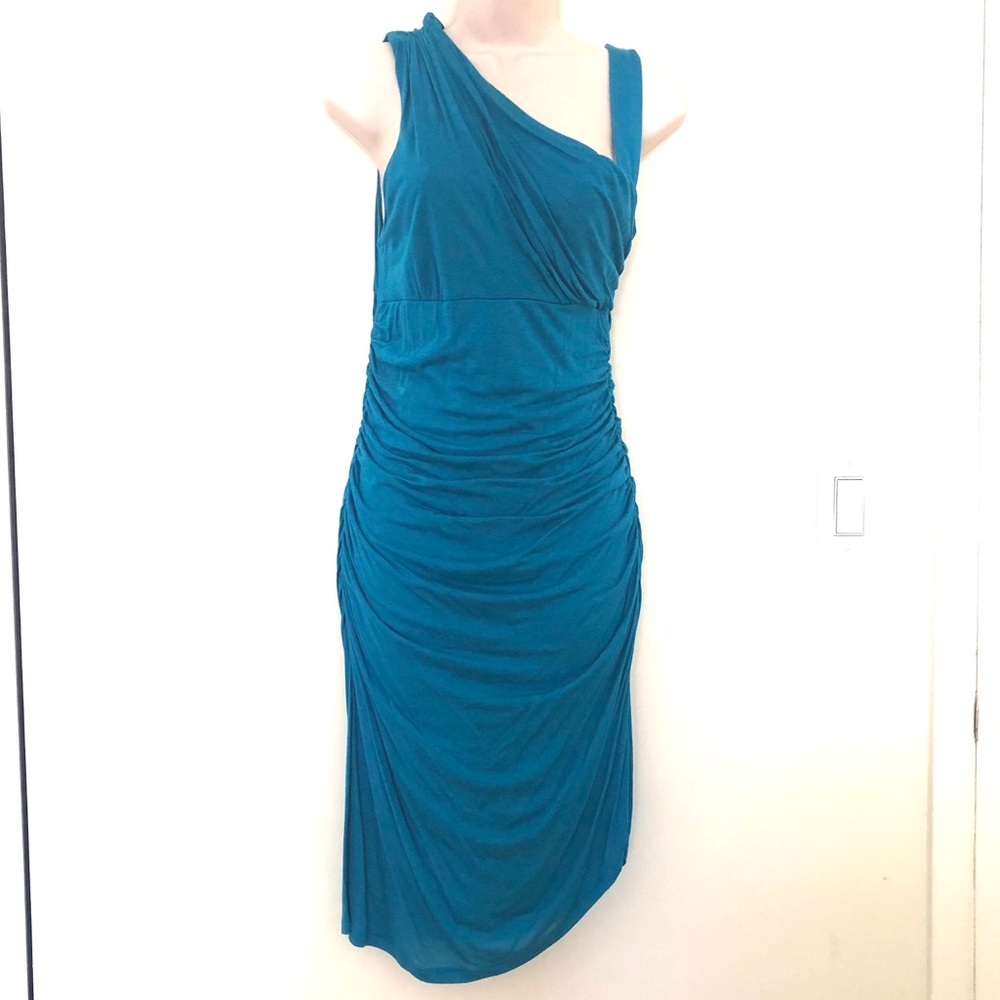 Michael Stars sz 1 teal runched dress NWOT